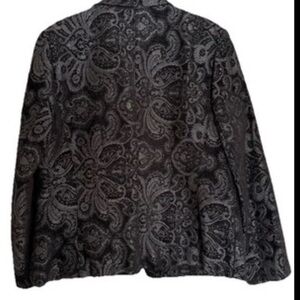 Rafaella Women’s Blazer, Black With Dark Green Details, very unique size 12